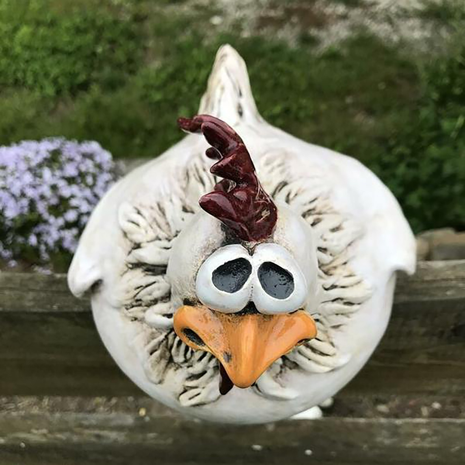 1+1 GRATIS | ChickenDeko - Statue di Galline a Grande Occhi per Giardino