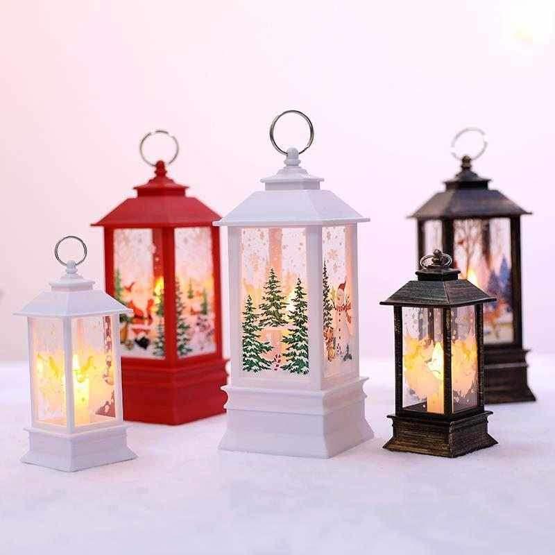 Lanterna di Natale rotante illuminata a LED