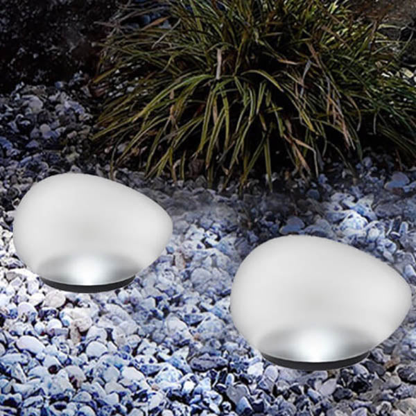 Luce Solare da Giardino con Aspetto di Vetro Satinato Design Compatto