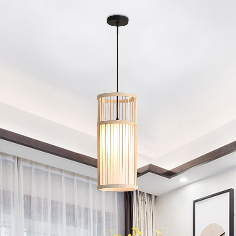 Lampada a sospensione Bambora Zen | Lanterna in bambù intrecciato a mano | Design giapponese | Eleganza naturale