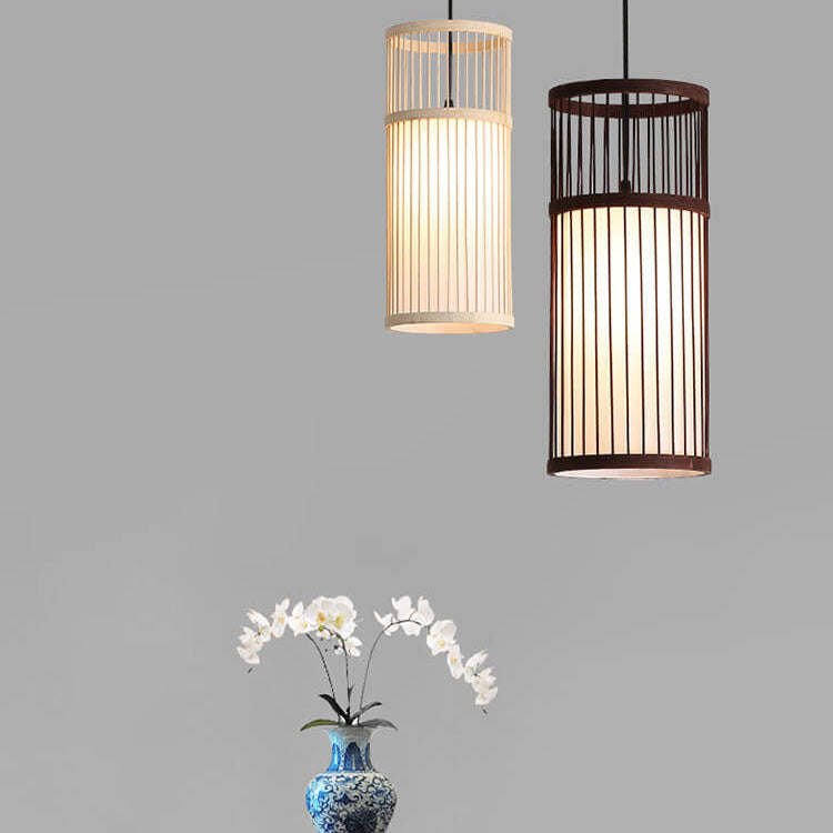 Lampada a sospensione Bambora Zen | Lanterna in bambù intrecciato a mano | Design giapponese | Eleganza naturale