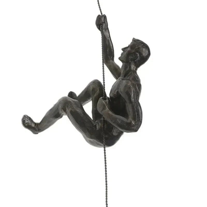 Scultura da Parete Uomo Scalatore – Arte Moderna in Resina