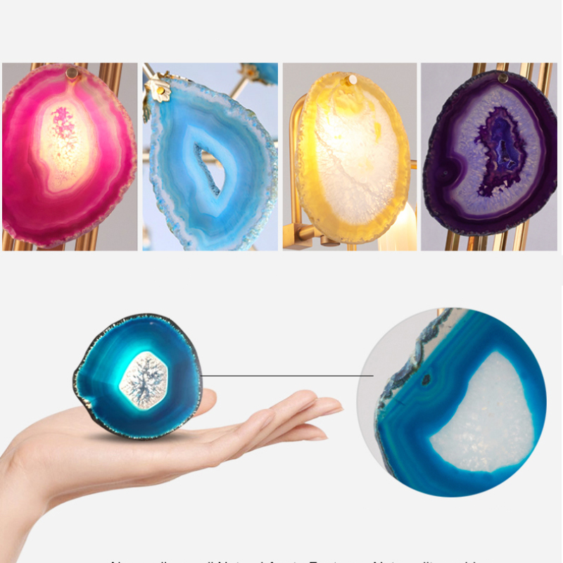 Lampadario in Vetro Multicolore con Design a Rami