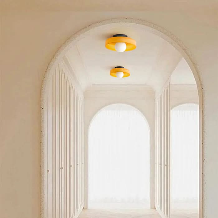 Lampada da Soffitto Rotonda dal Design Moderno – Lampada in Vetro Elegante per Interni Contemporanei