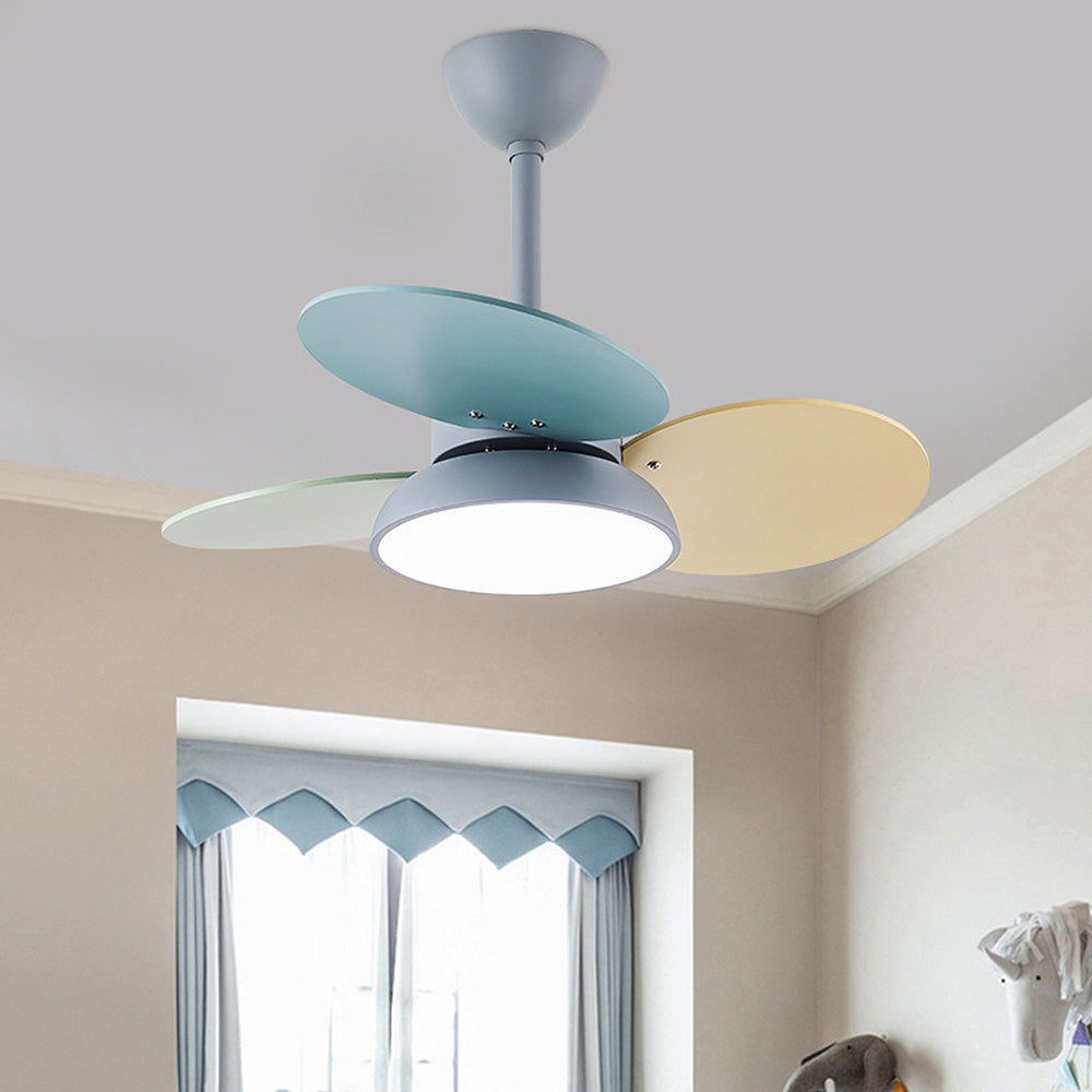 Tirek | Ventilatore a soffitto in legno nordico con LED a spettro completo e telecomando per soggiorno e camera da letto