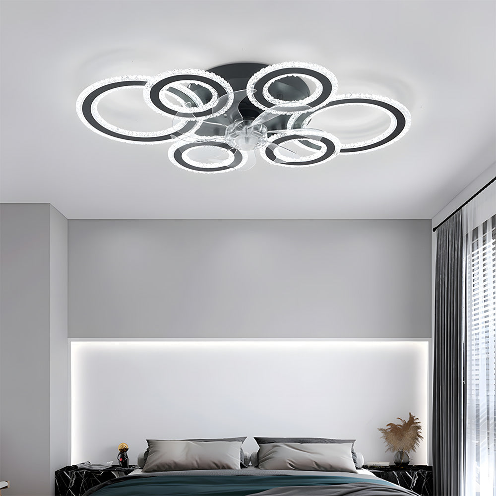 Selo | Ventilatore da Soffitto Grande con Telecomando, Motore DC Reversibile e LED Tri-Colore per Soggiorno e Camera da Letto