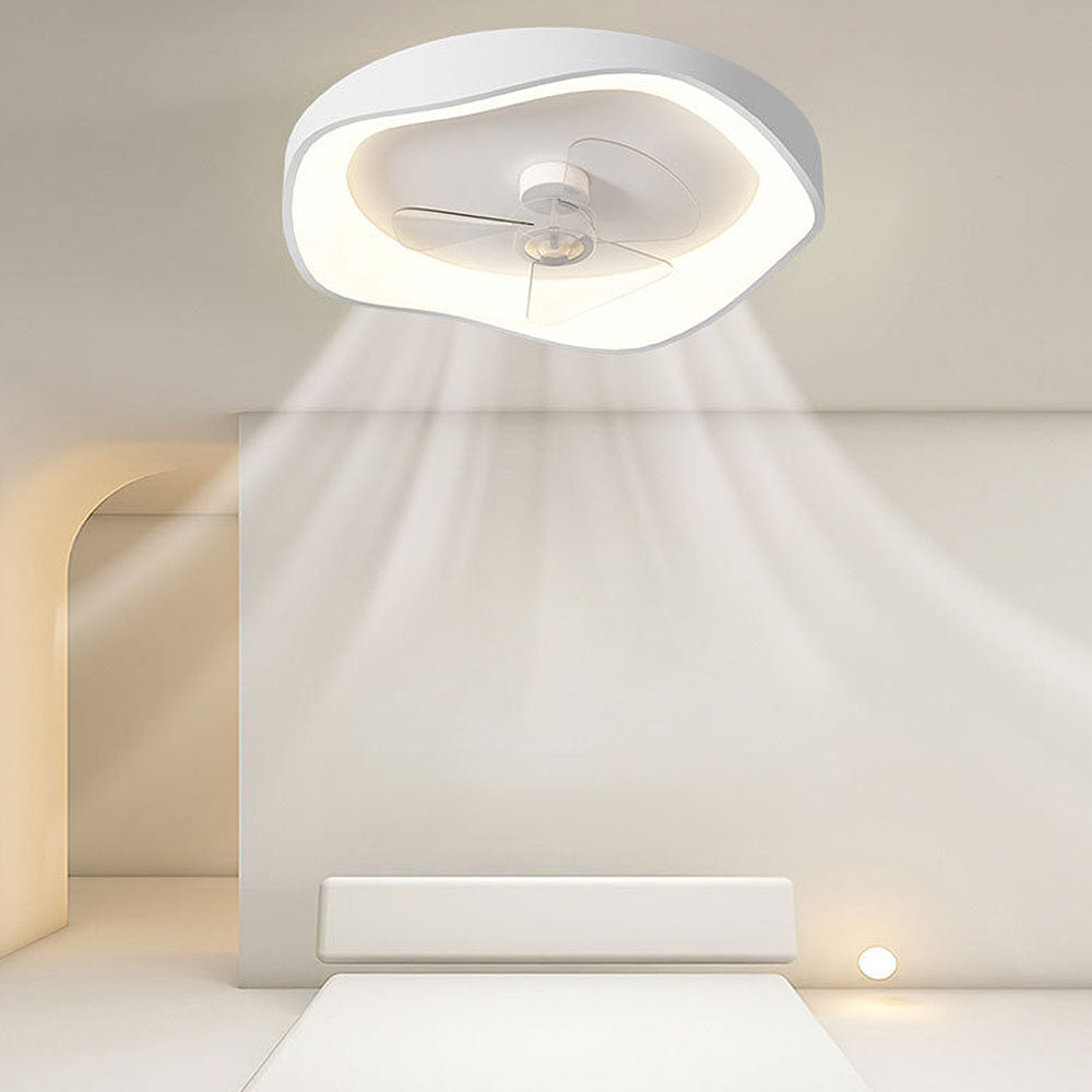 Pelor | Ventilatore da soffitto moderno minimalista con LED dimmerabile senza scatti e telecomando per camera da letto e soggiorno