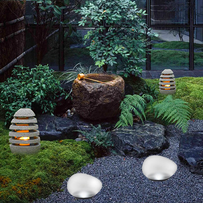 Luce Solare da Giardino con Aspetto di Vetro Satinato Design Compatto