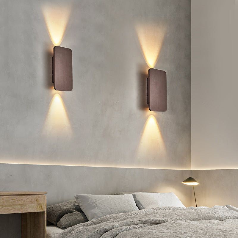 Florynne | Lampada da Parete LED Rettangolare Moderna in Finiture Metalliche Contemporanee