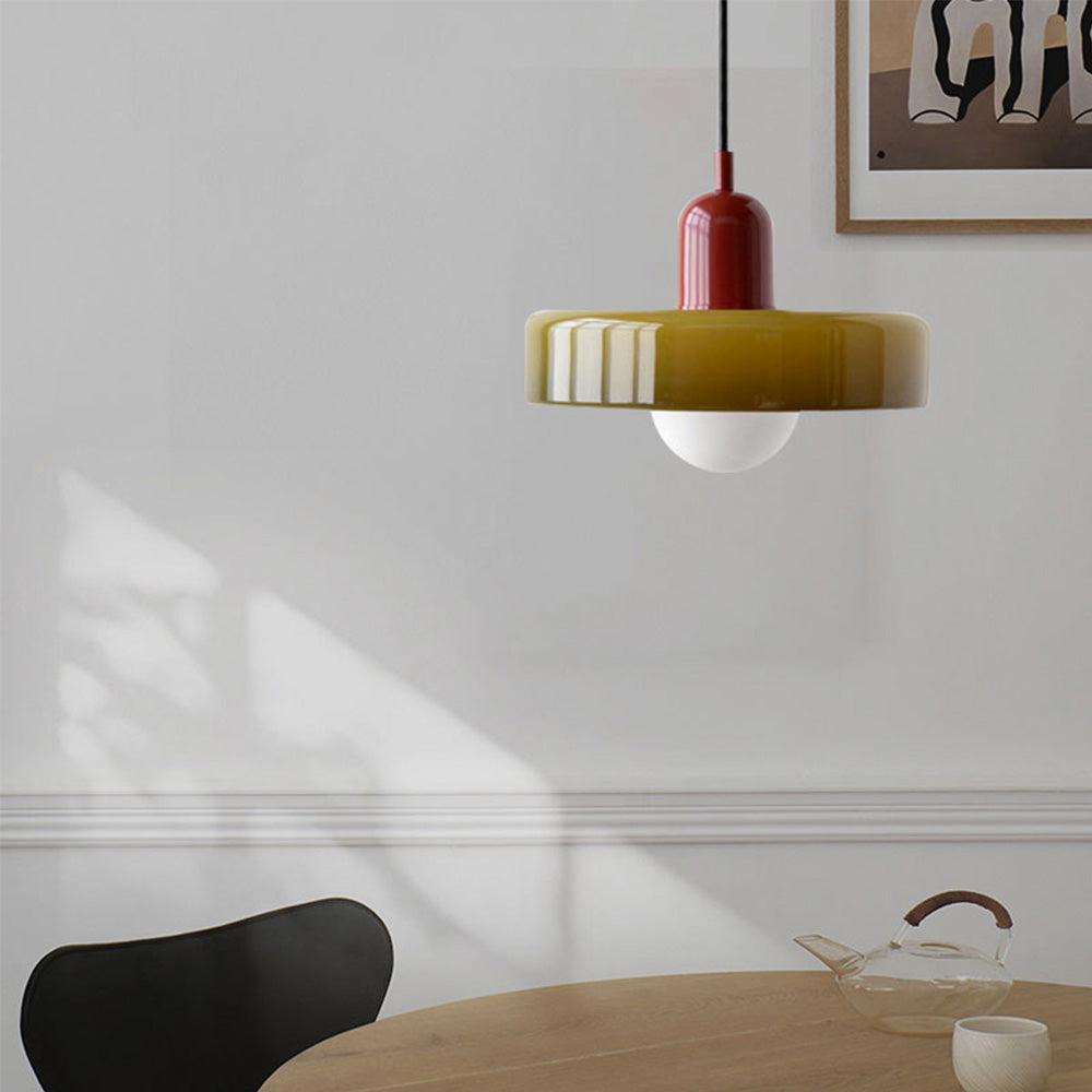 Lampada a sospensione in vetro colorato - BauLume