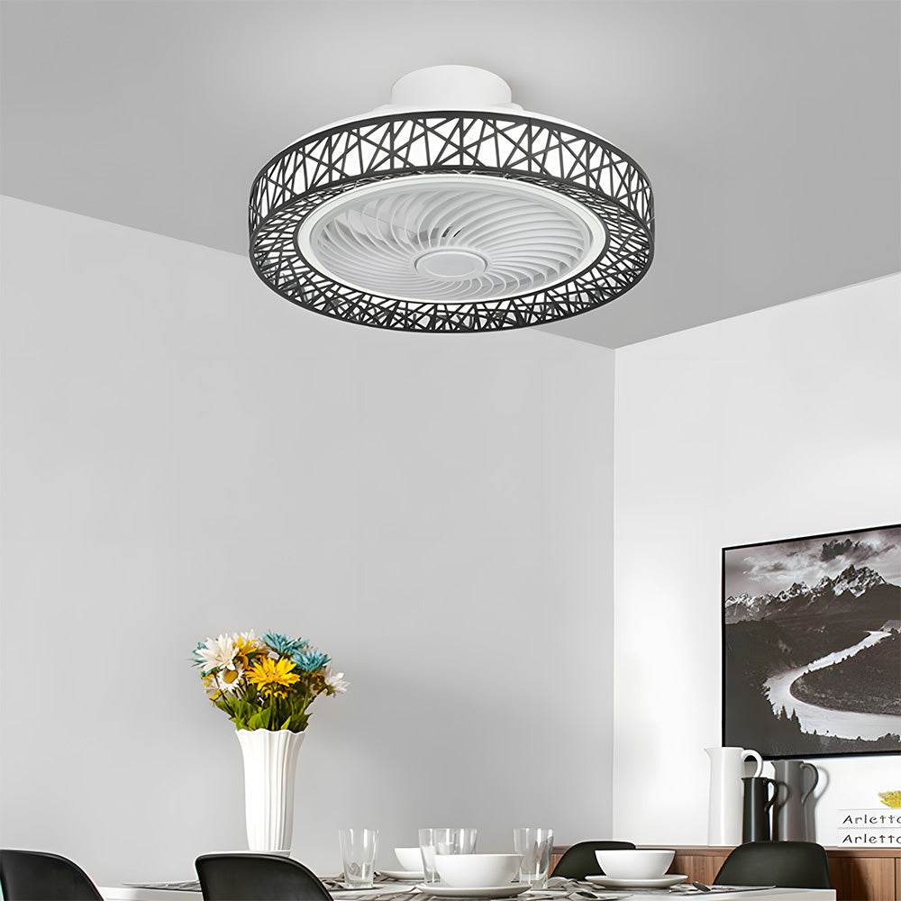 Ralo | Ventilatore da soffitto a profilo basso con telecomando, luce LED a 3 colori e timer per soggiorno e camera da letto