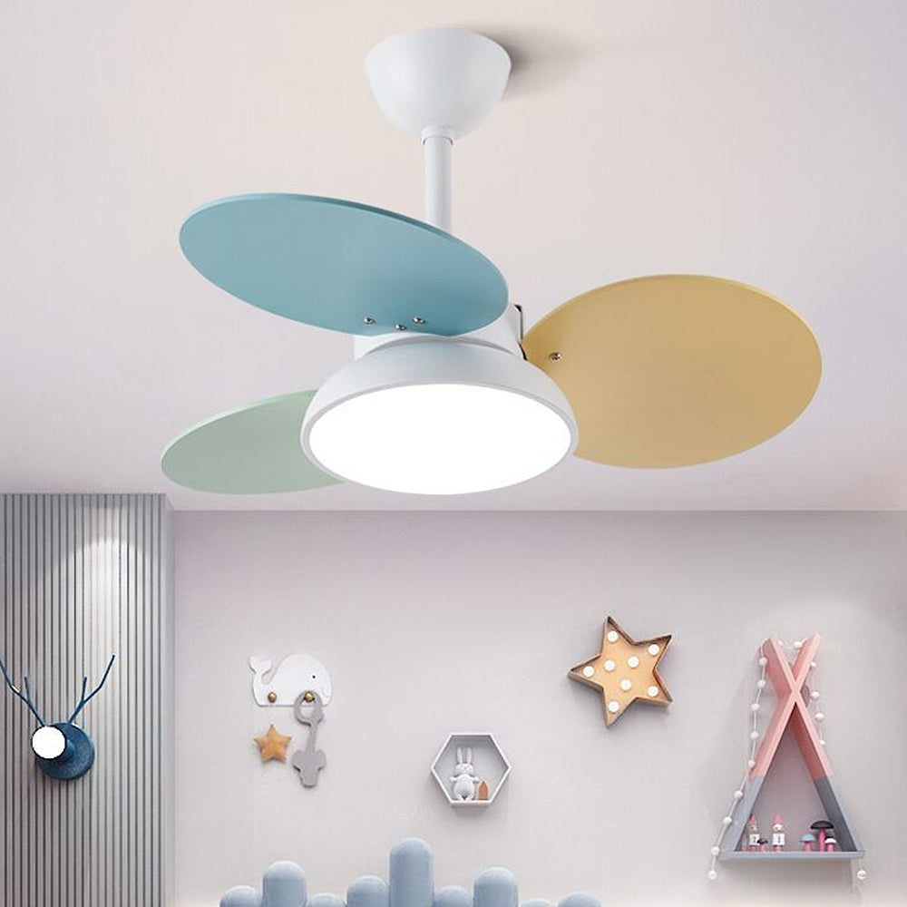 Tirek | Ventilatore a soffitto in legno nordico con LED a spettro completo e telecomando per soggiorno e camera da letto