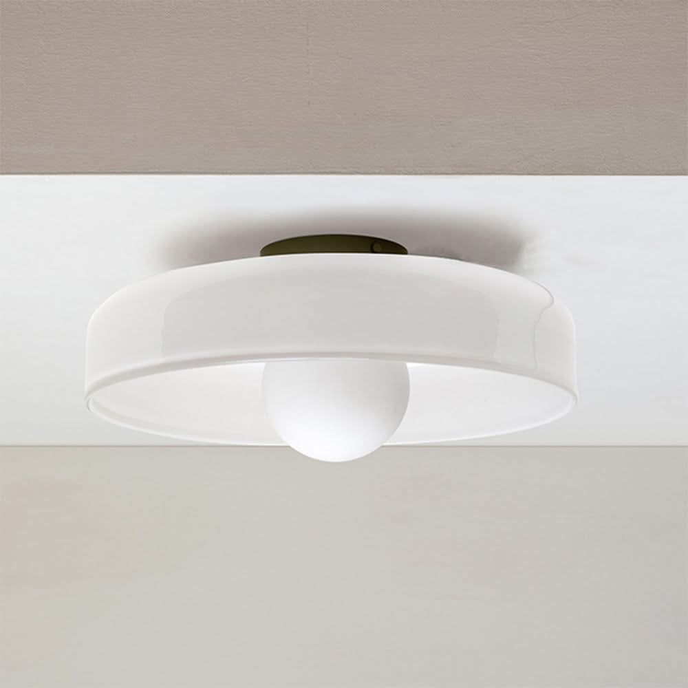 Lampada da Soffitto Rotonda dal Design Moderno – Lampada in Vetro Elegante per Interni Contemporanei