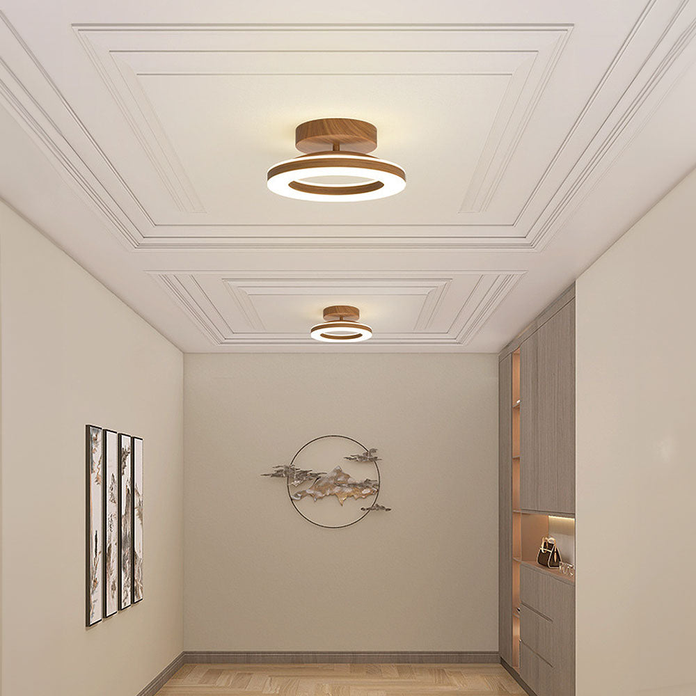 Cypressa - Lampada da soffitto LED rotonda in acrilico per ingresso e hall