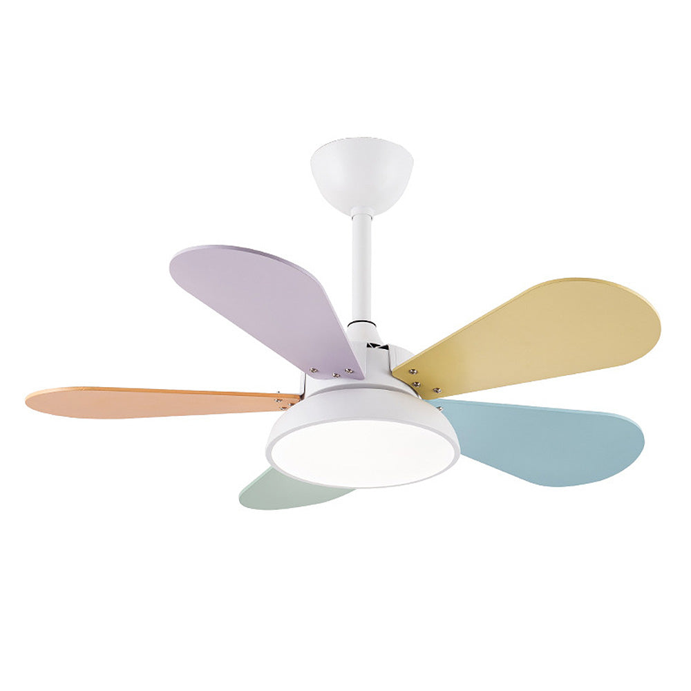 Tirek | Ventilatore a soffitto in legno nordico con LED a spettro completo e telecomando per soggiorno e camera da letto
