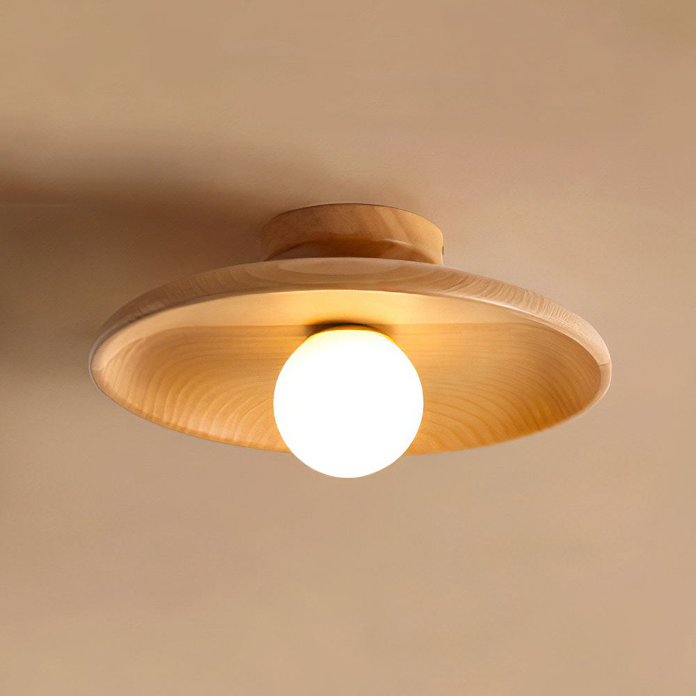 Liorra | Lampada da soffitto in legno con luce diffusa morbida per camere da letto e corridoi