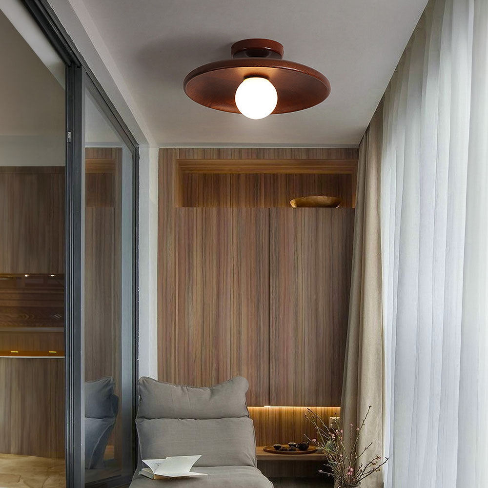 Liorra | Lampada da soffitto in legno con luce diffusa morbida per camere da letto e corridoi