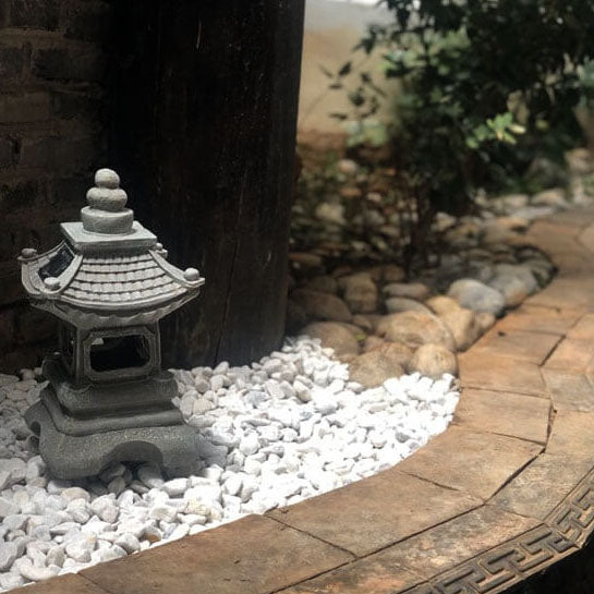 Tarex | Luce da Giardino a Pagoda Solare con Design Zen e LED Bianco Caldo per Giardino, Bordo e Patio