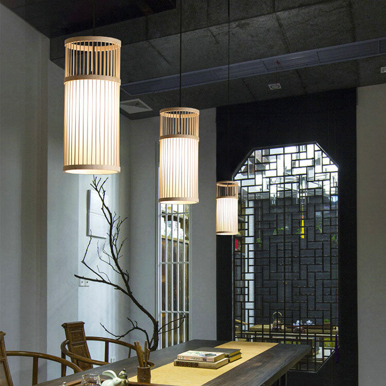 Lampada a sospensione Bambora Zen | Lanterna in bambù intrecciato a mano | Design giapponese | Eleganza naturale