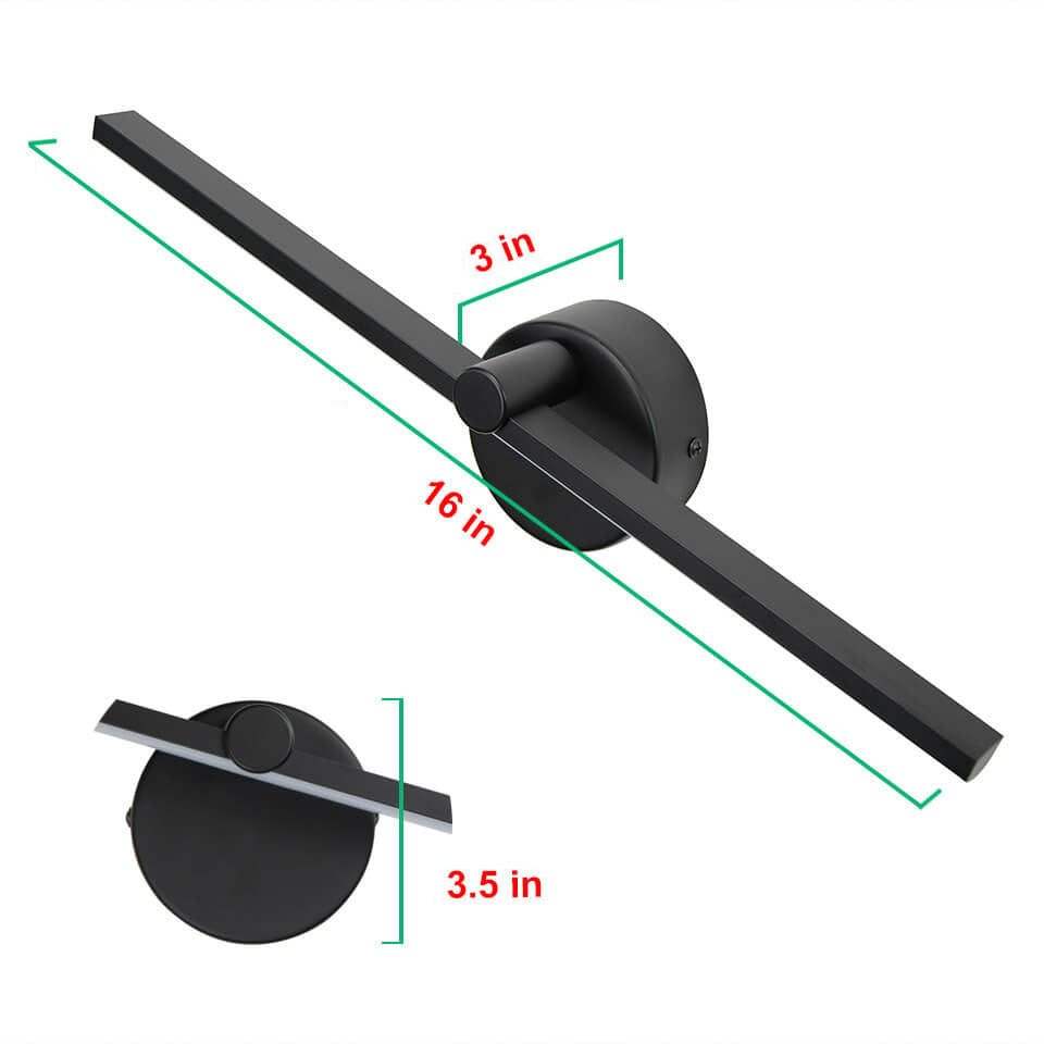 Interruttore a LED per specchio a muro in alluminio minimalista nordico