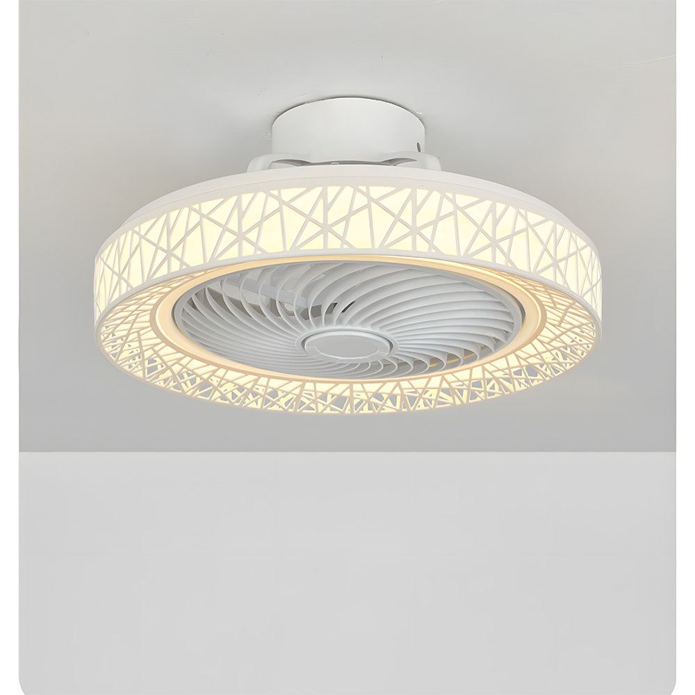 Ralo | Ventilatore da soffitto a profilo basso con telecomando, luce LED a 3 colori e timer per soggiorno e camera da letto
