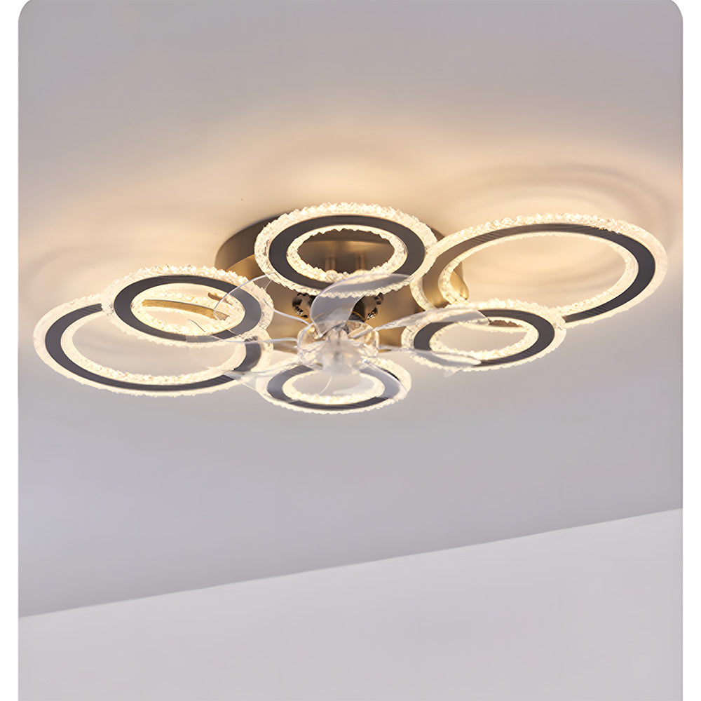 Selo | Ventilatore da Soffitto Grande con Telecomando, Motore DC Reversibile e LED Tri-Colore per Soggiorno e Camera da Letto