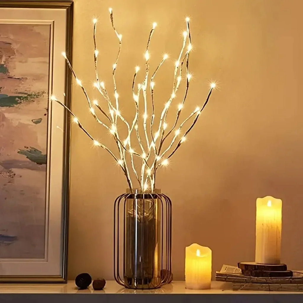 Luci Fatate a Rami di Betulla per Decorazioni per la Casa