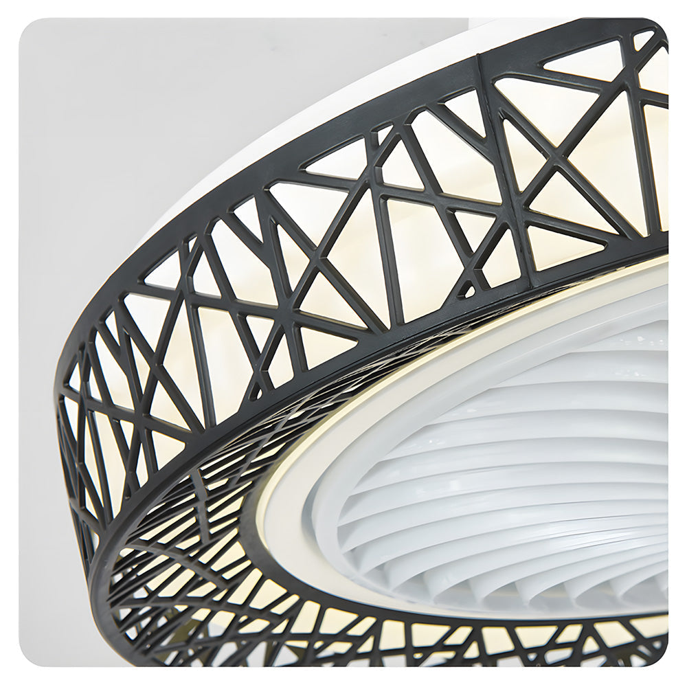 Ralo | Ventilatore da soffitto a profilo basso con telecomando, luce LED a 3 colori e timer per soggiorno e camera da letto
