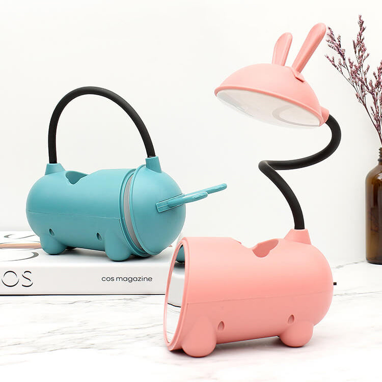 Lampada da scrivania LED Touch USB a forma di coniglio creativo