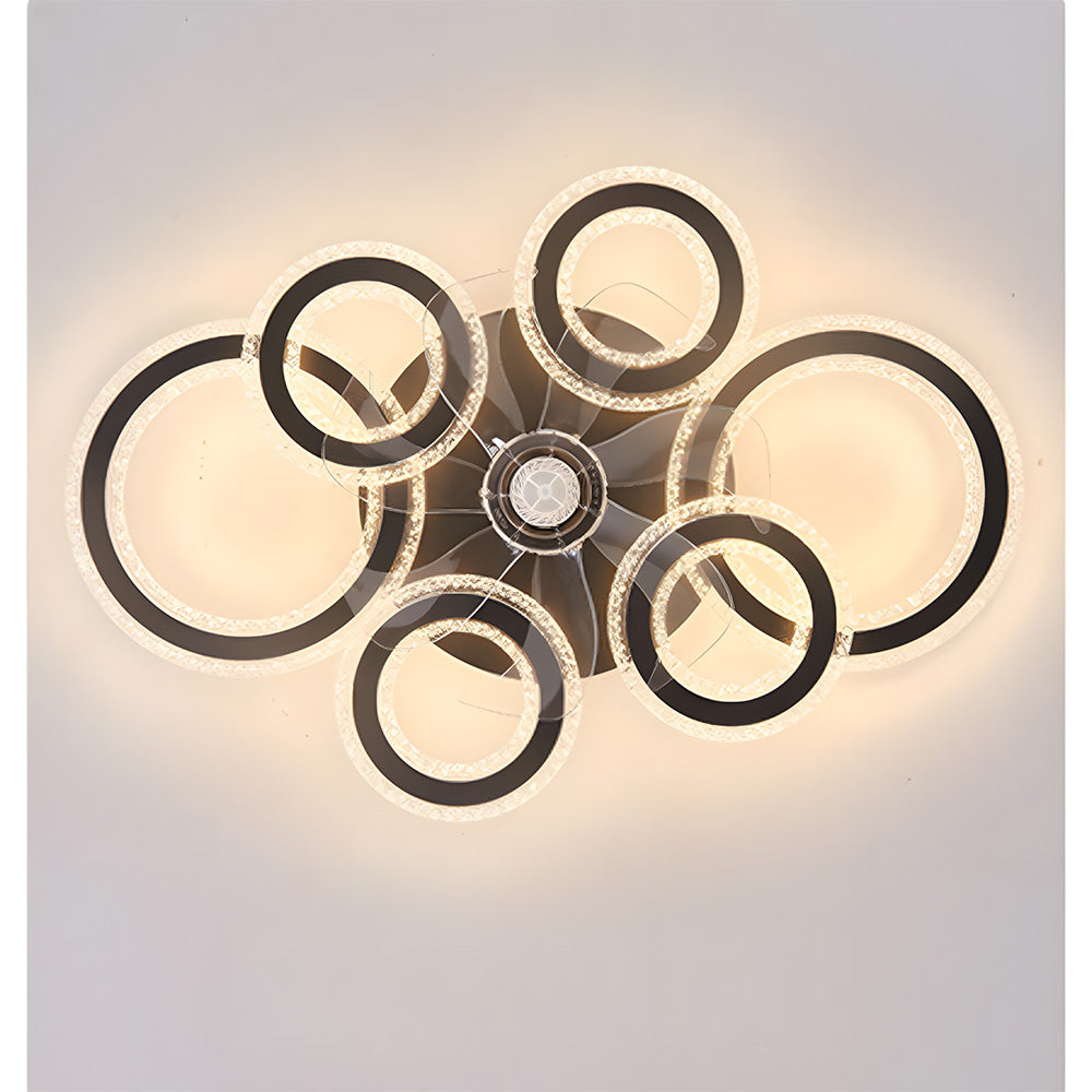 Selo | Ventilatore da Soffitto Grande con Telecomando, Motore DC Reversibile e LED Tri-Colore per Soggiorno e Camera da Letto