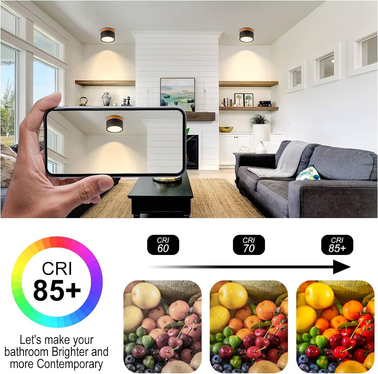 Lampada da soffitto LED moderna a montaggio a incasso cilindrica