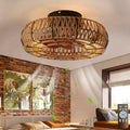 Ventilatore da Soffitto in Rattan Intrecciato a Mano – Stile Zen e Funzionalità