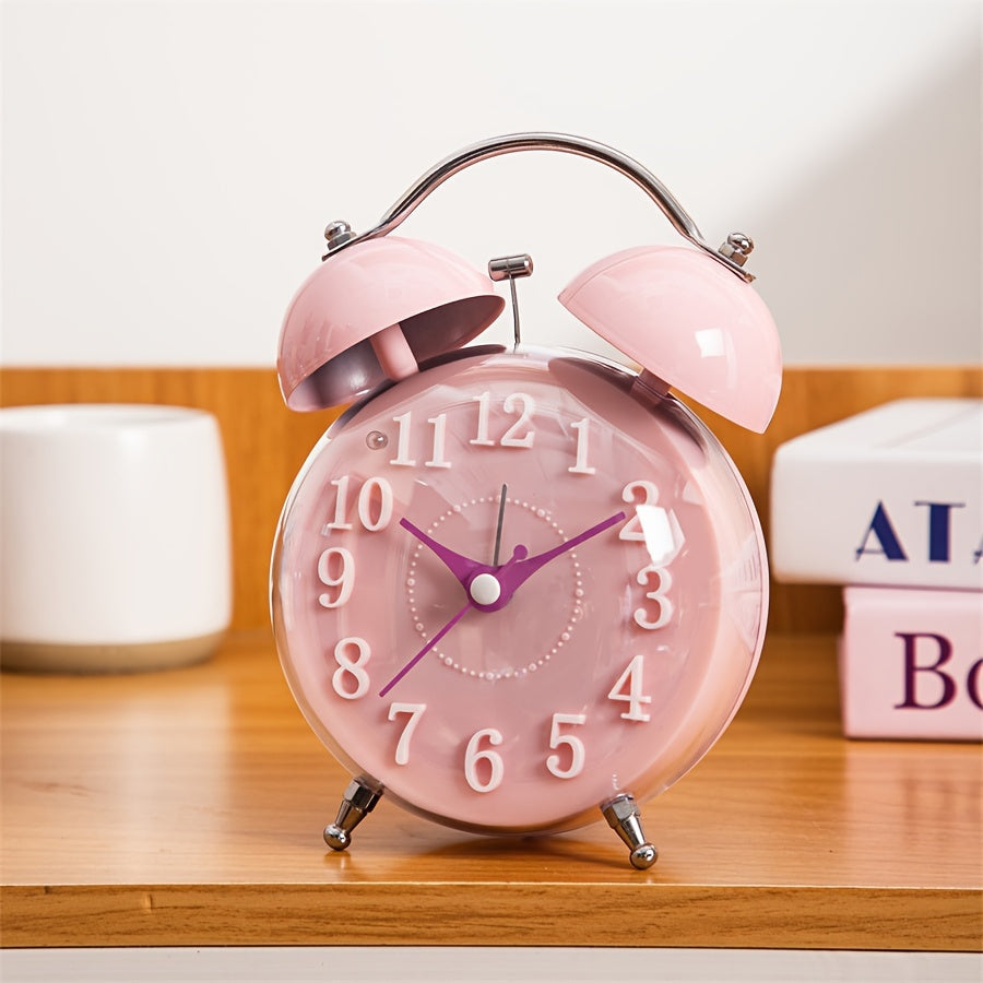 Sveglia di Lusso Silenziosa con Illuminazione Notturna – Display Rotante e Suono di Campana Forte per un'Efficace Esperienza di Sveglia