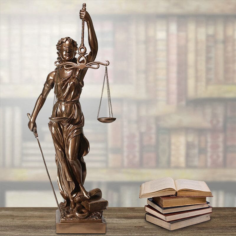 Statua decorativa della Dea della Giustizia