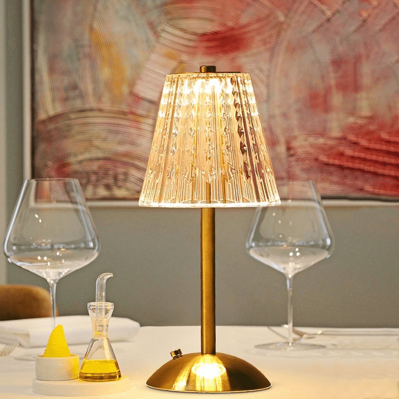AuraGlow Lampada da Tavolo - Lampada LED Ricaricabile con Funzione Dimmer