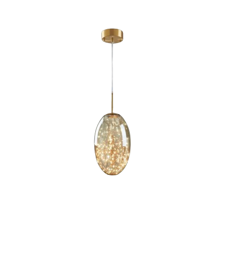 Eleganti lampade a sospensione in rame con motivo di lucciole