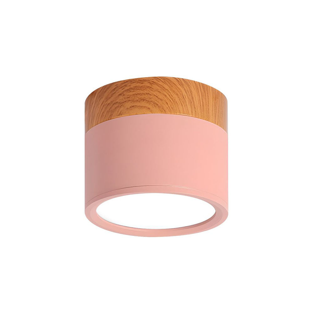Lampada da soffitto LED moderna a montaggio a incasso cilindrica