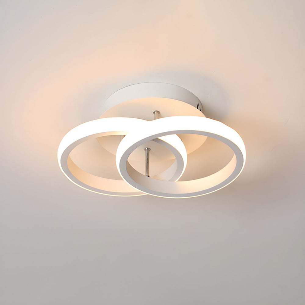 Lampada da soffitto con LED e telaio in metallo nero