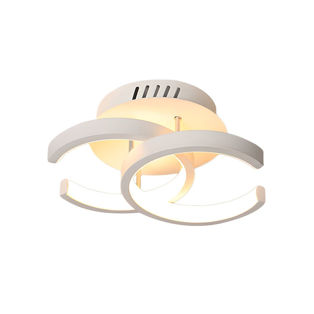 Lampada da soffitto con LED e telaio in metallo nero