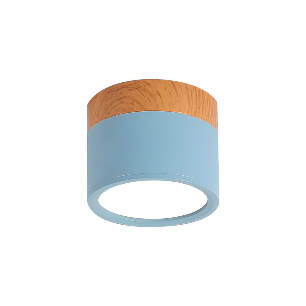 Lampada da soffitto LED moderna a montaggio a incasso cilindrica