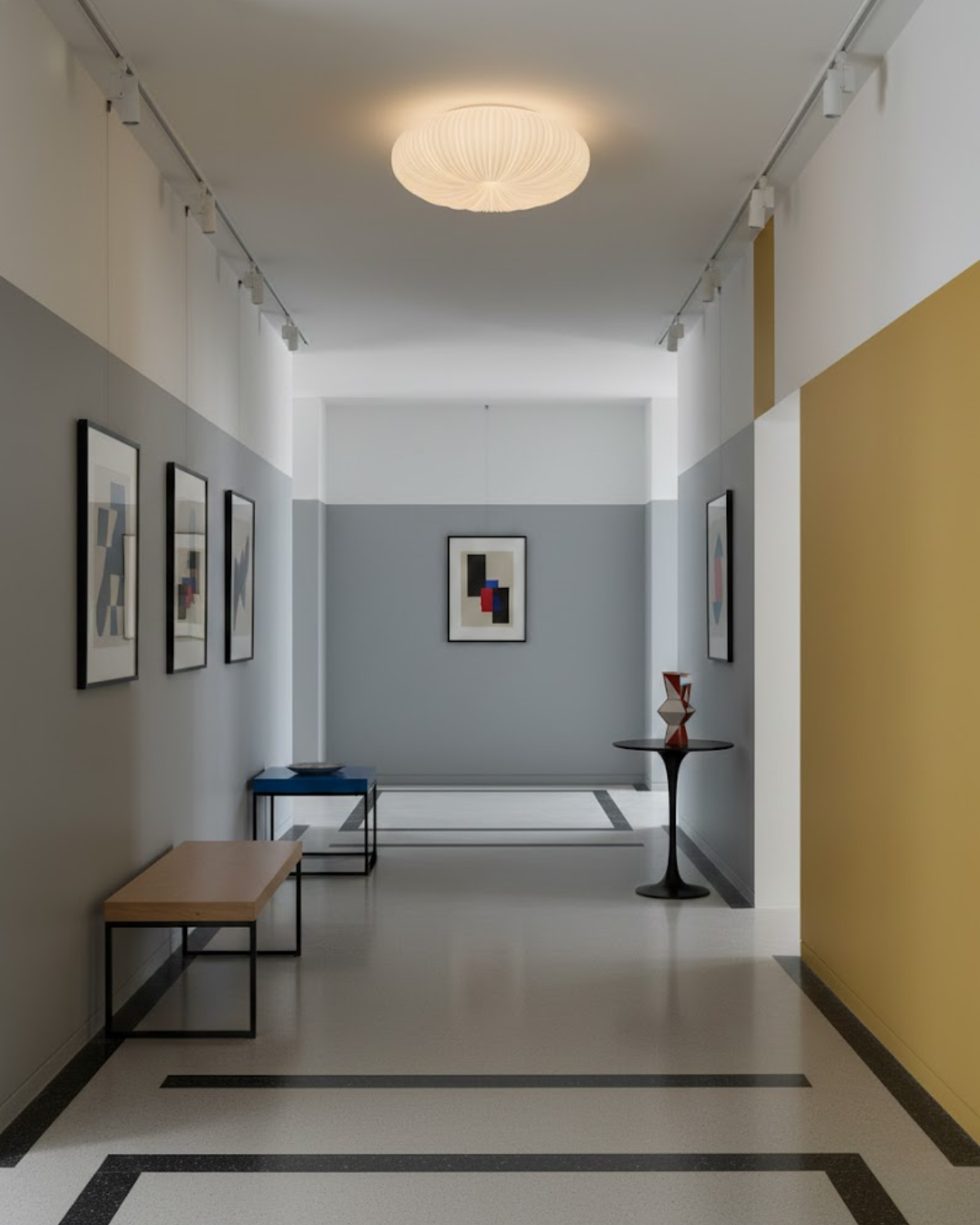 Lunavia | Lampada da soffitto LED scultorea con luce diffusa morbida per interni moderni