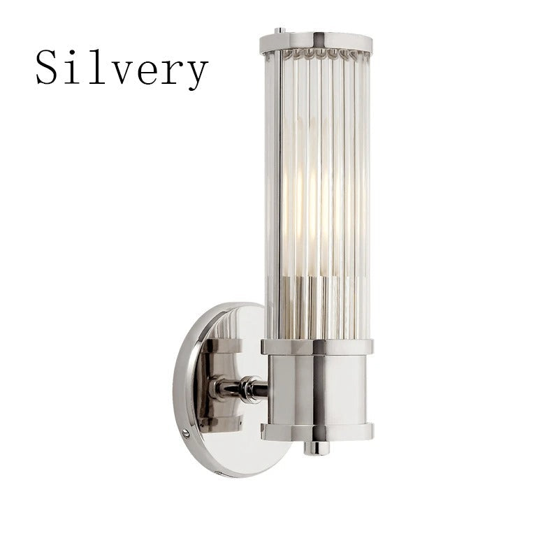 Lampada da Parete in Ottone e Cristallo per Interni Eleganti