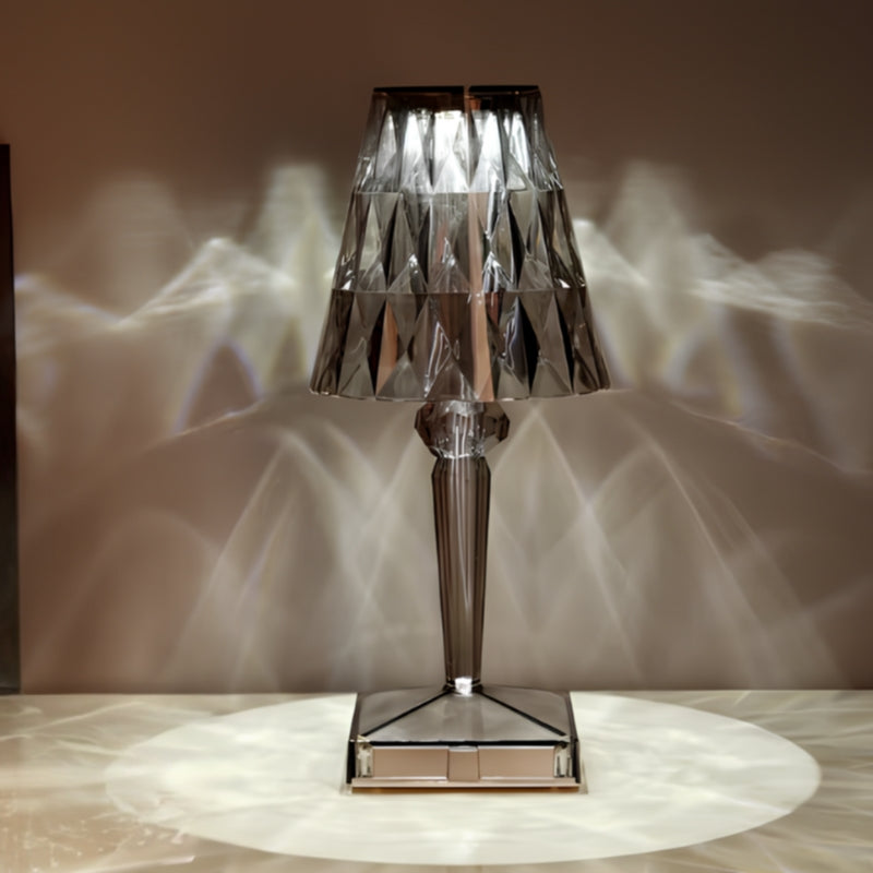 Lampada da tavolo in cristallo con controllo touch - LumeCrystal