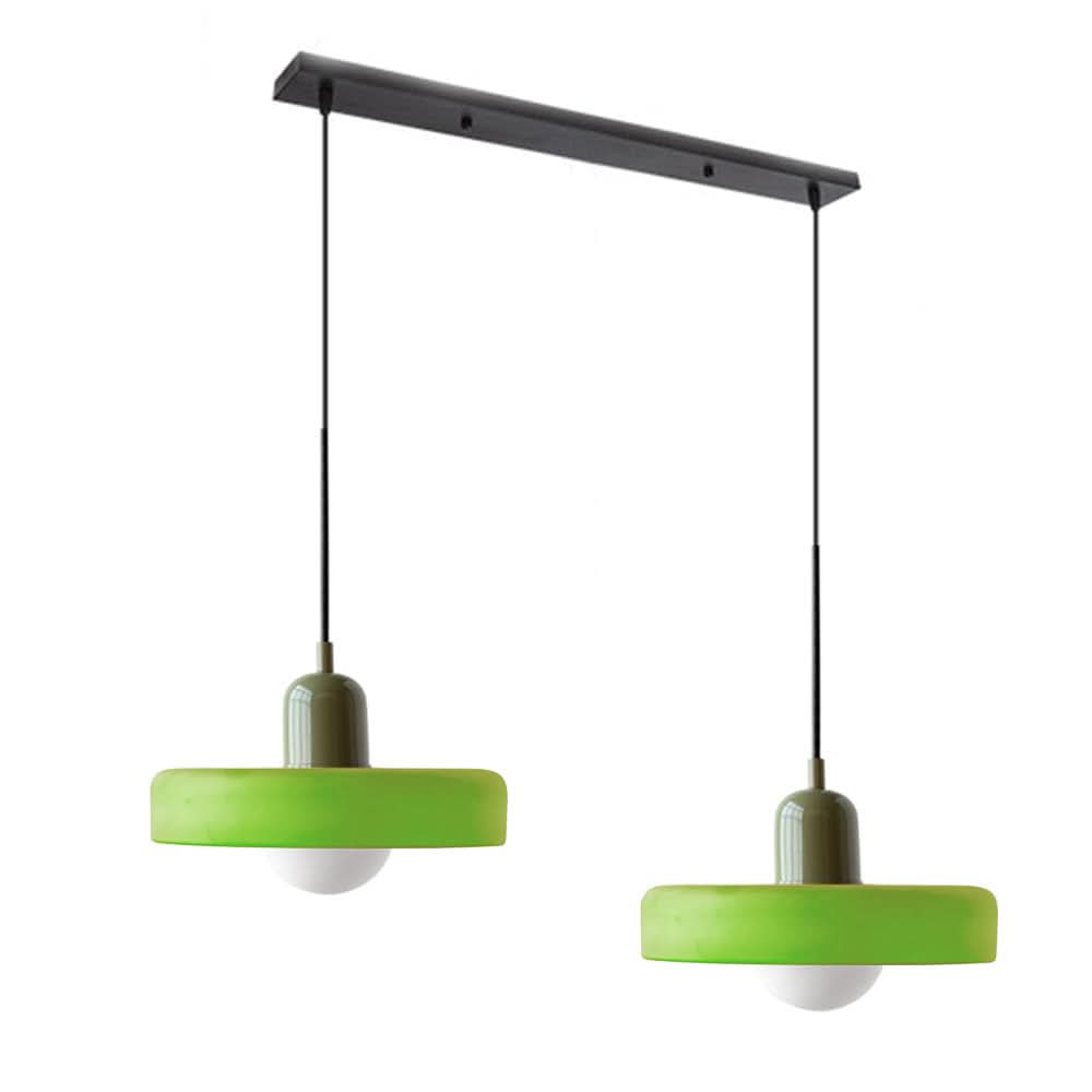 Lampada a Sospensione in Vetro Bauhaus a 2 Teste Regolabile