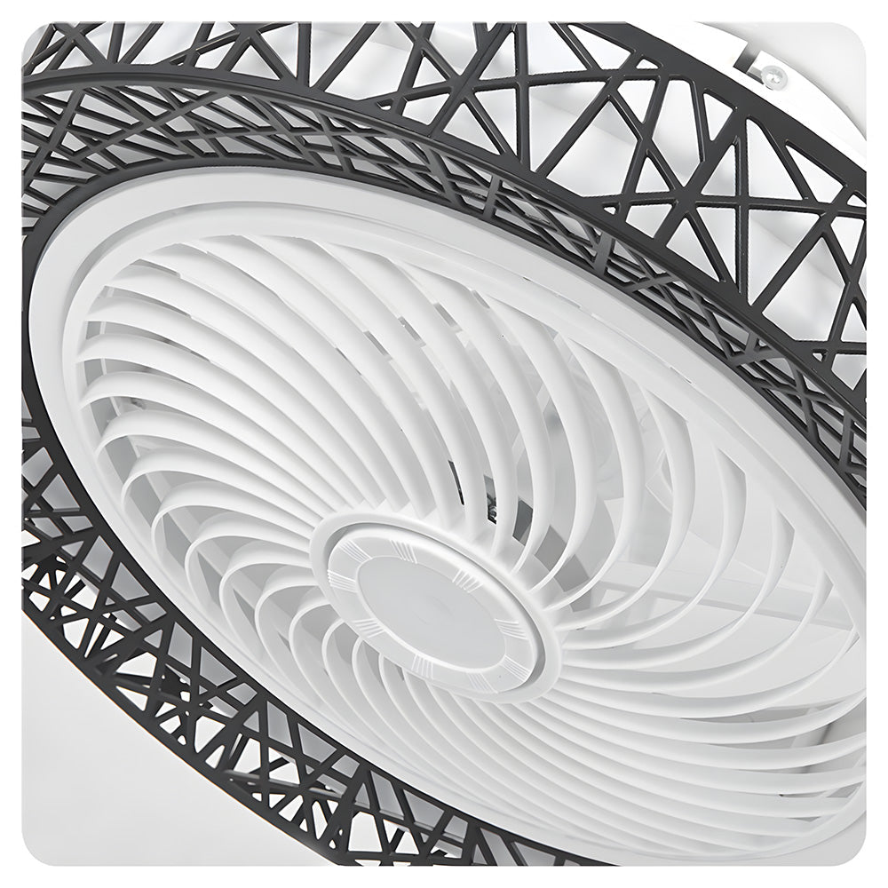 Ralo | Ventilatore da soffitto a profilo basso con telecomando, luce LED a 3 colori e timer per soggiorno e camera da letto