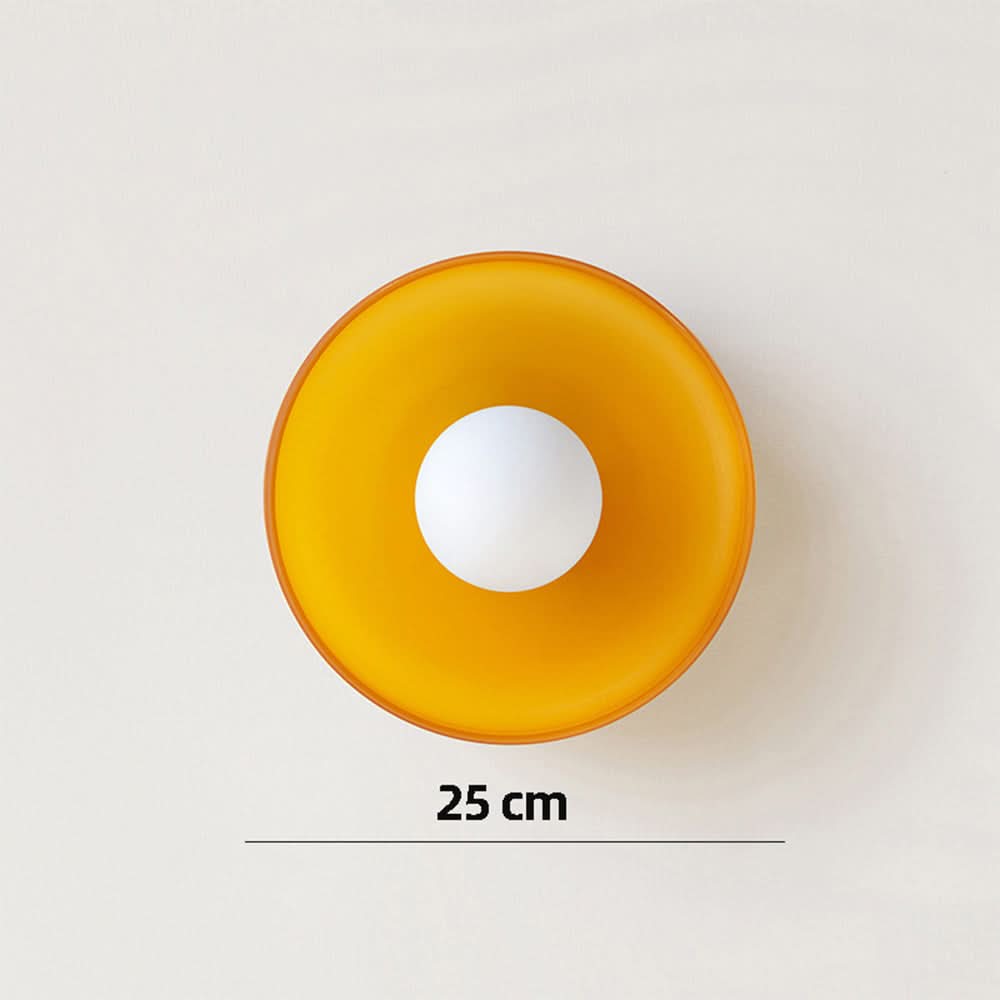 Lampada da Soffitto Rotonda dal Design Moderno – Lampada in Vetro Elegante per Interni Contemporanei