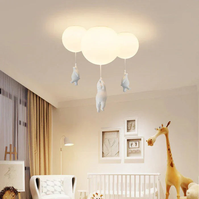 Lampada da soffitto per bambini con orso e pallone - CloudBear