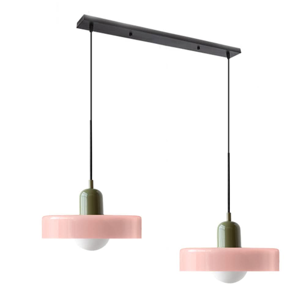 Lampada a Sospensione in Vetro Bauhaus a 2 Teste Regolabile