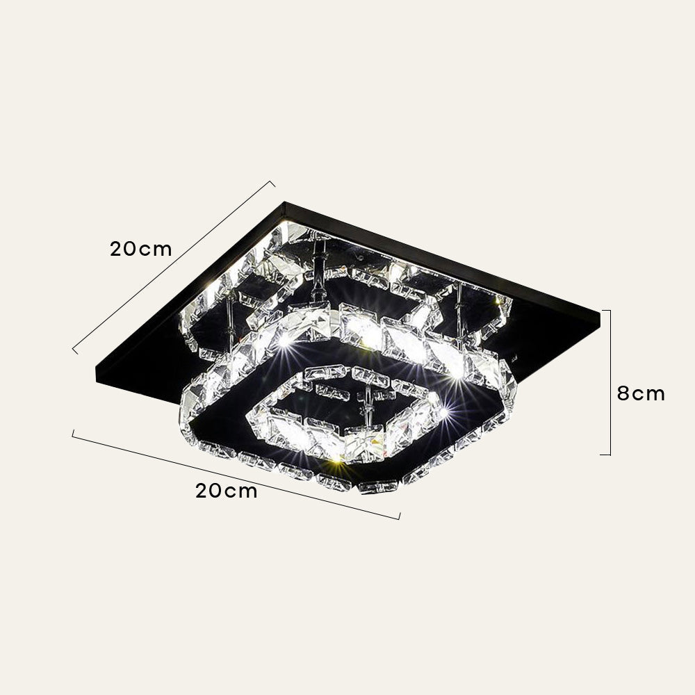 Lampada da soffitto in cristallo LED moderna a incasso