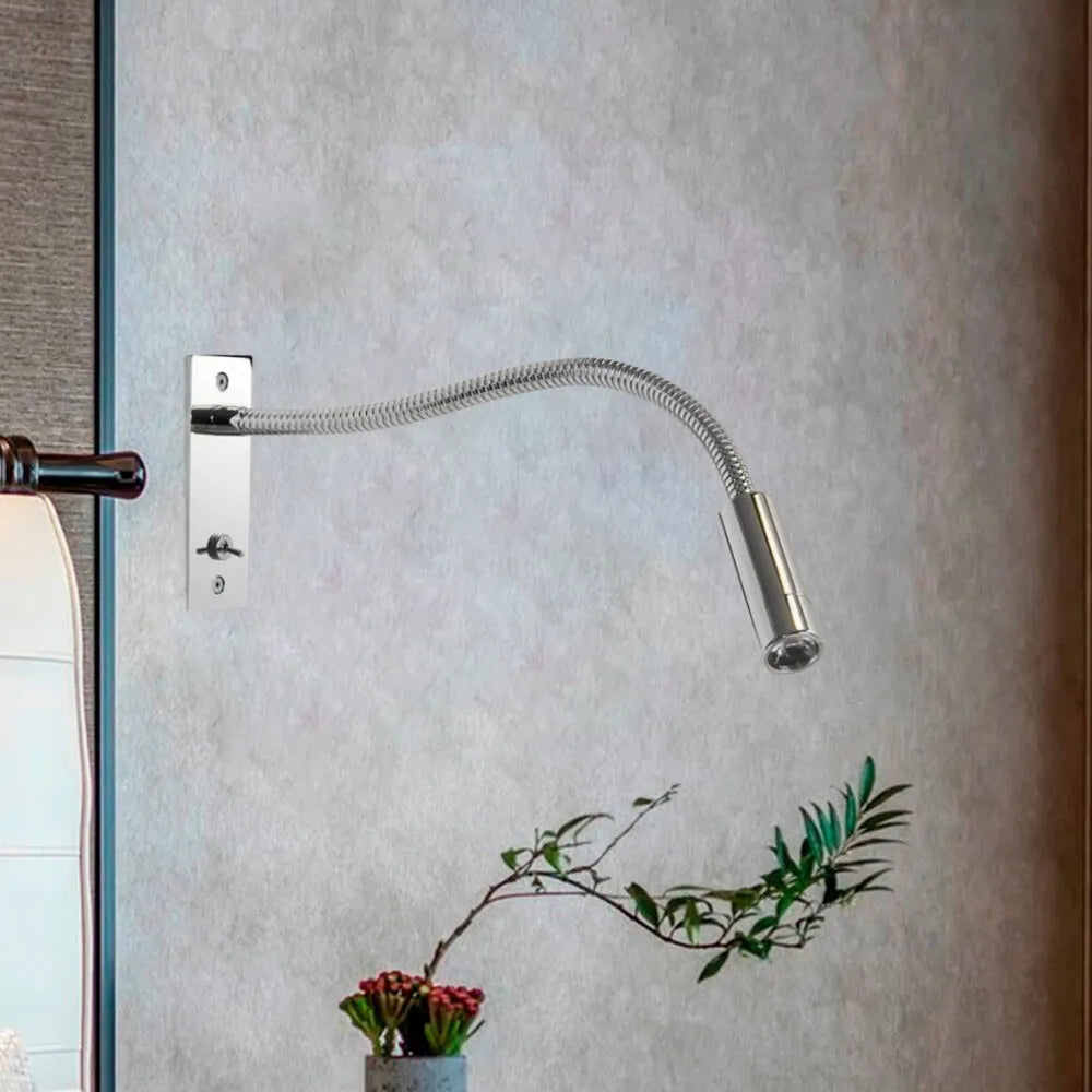 Lampada da Lettura a LED da Parete Regolabile Flessibile per Comodino